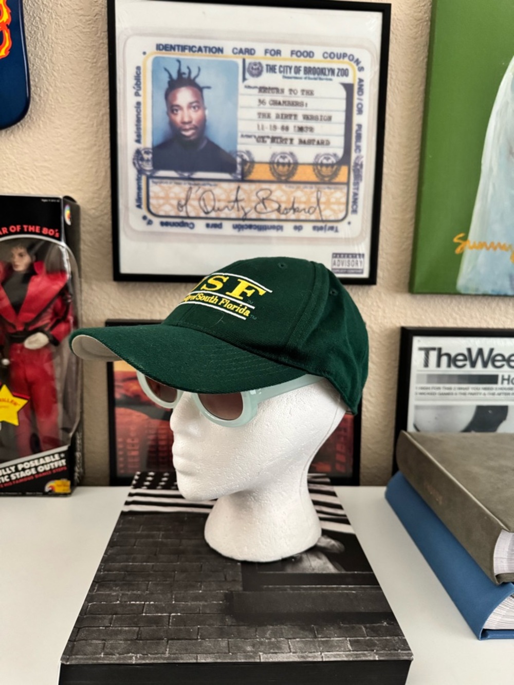USF University of South Florida Green Baseball Cap fitted size 7 5/8 - Picture 2 of 10